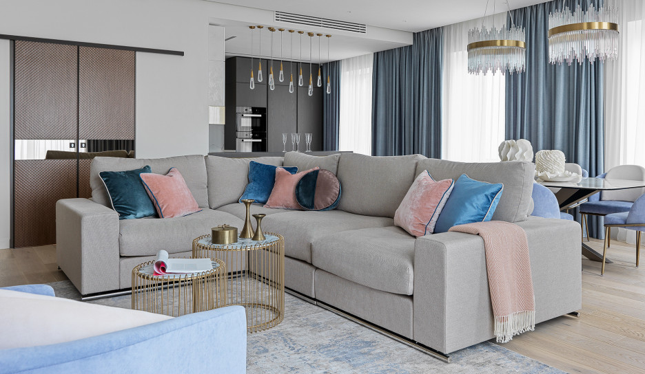 Rubleva Design: объединение трех квартир в ЖК Union Park Rubleva Design: объединение трех квартир в ЖК Union Park