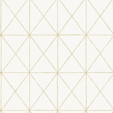 Picture of White & Gold Get In Line Peel and Stick Wallpaper