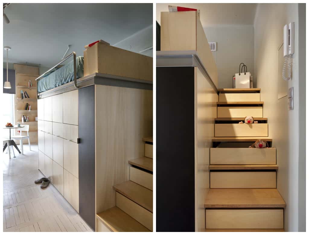 Drawers in the stairs