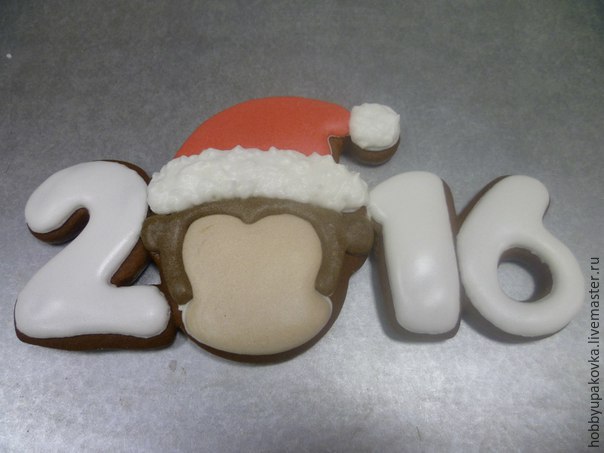 Делаем сами новогодний подарок — пряник с обезьянкой, фото № 14