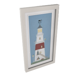 Sally Swannell- Light House Framed Print, 37 x 68cm
