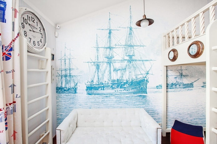 дизайн детской спальни в морской стилистике