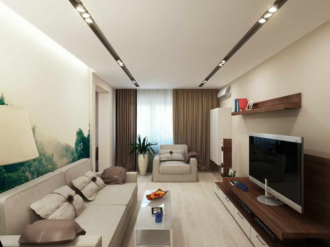 вариант применения яркого дизайна гостиной комнаты в стиле минимализм