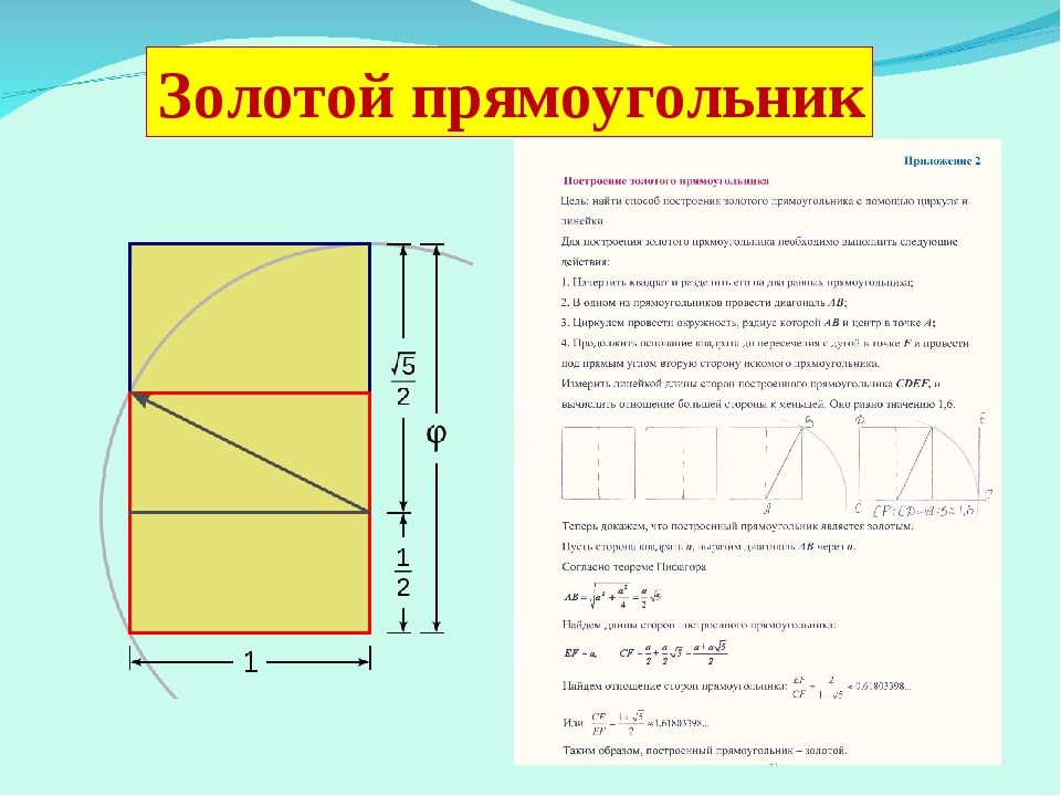 Построение золотого сечения