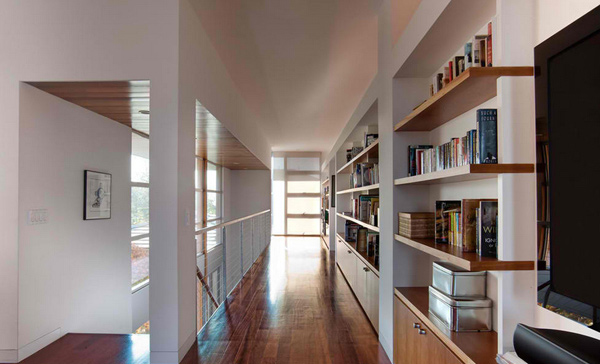 open bookshelves