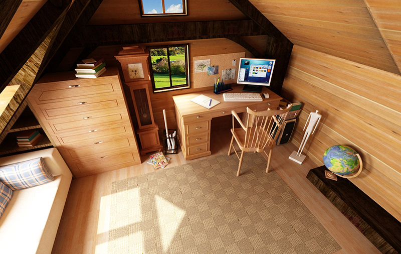 Attic Interior, idea from a picture!