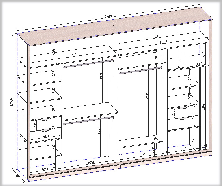 Проектирование шкафа-купе