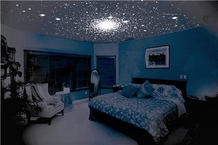 Потолок с имитацией звездного неба
