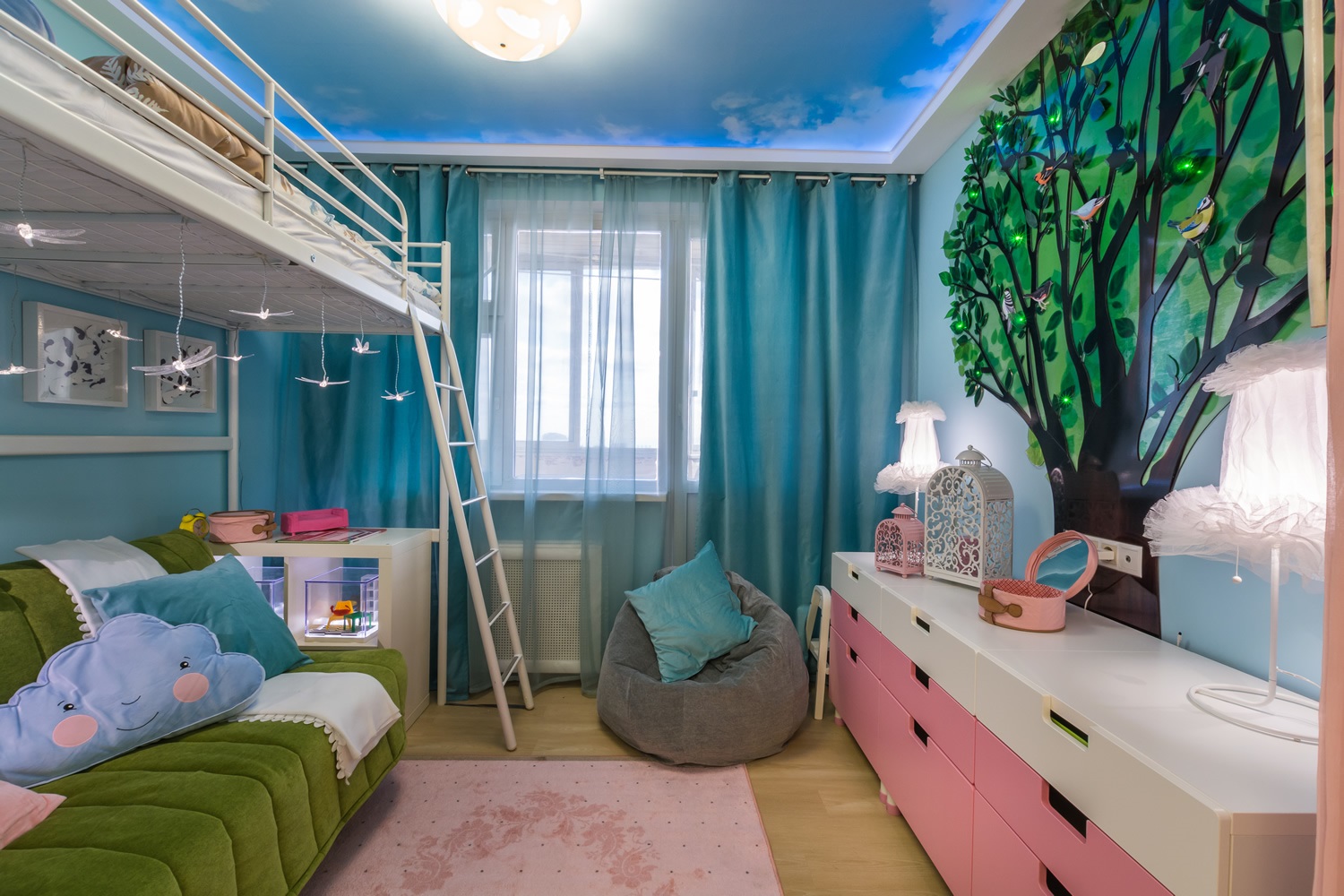 Детская комната для двоих разнополых: Детская комната для двоих .