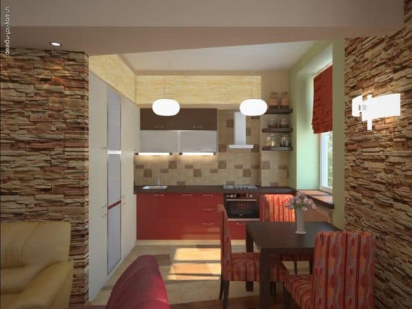 дизайн кухни совмещенной с гостиной фото