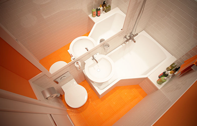 Дизайн ванной комнаты в хрущевке - ванна