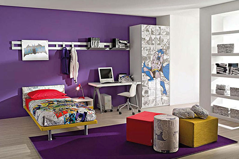 Фиолетовая детская комната - Дизайн интерьера